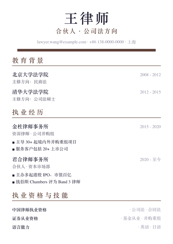 律所专业 模板预览